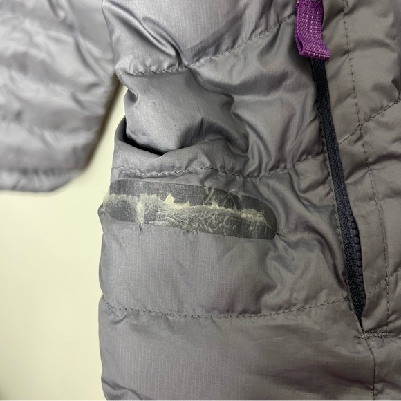 Patagonia Down Kids Sweater Jacket Puffer Coat Gray Purple Girls XXL - Picture 5 of 10